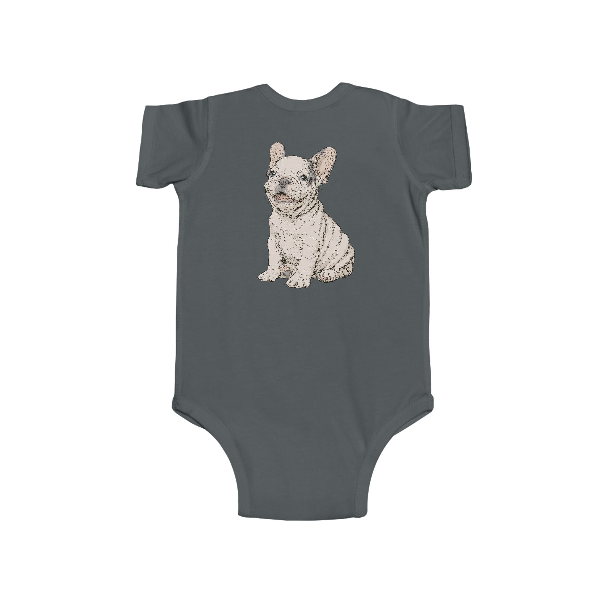 Infant Bodysuit – "Happy and Daring" Cute French Bulldog Baby Onesie
