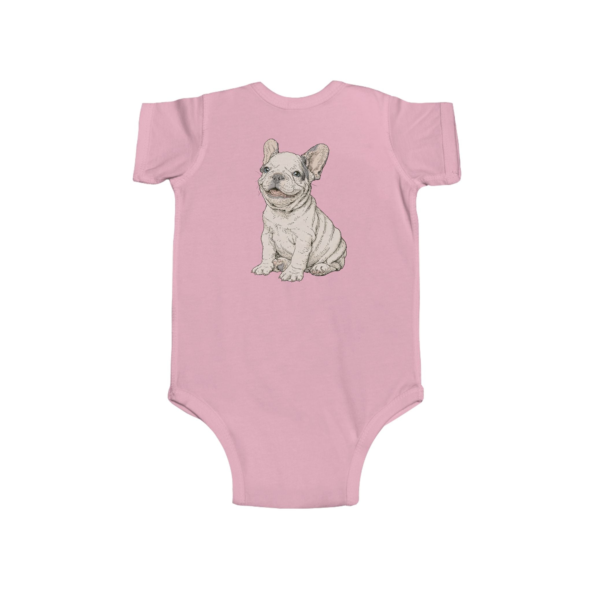 Infant Bodysuit – "Happy and Daring" Cute French Bulldog Baby Onesie