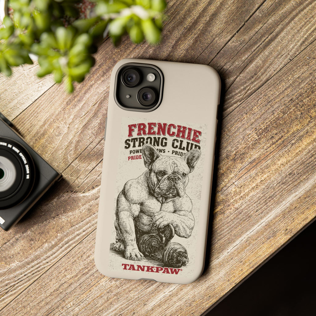 TankPaw® Frenchie Strong Club Premium Phone Case – Vintage French Bulldog Protective