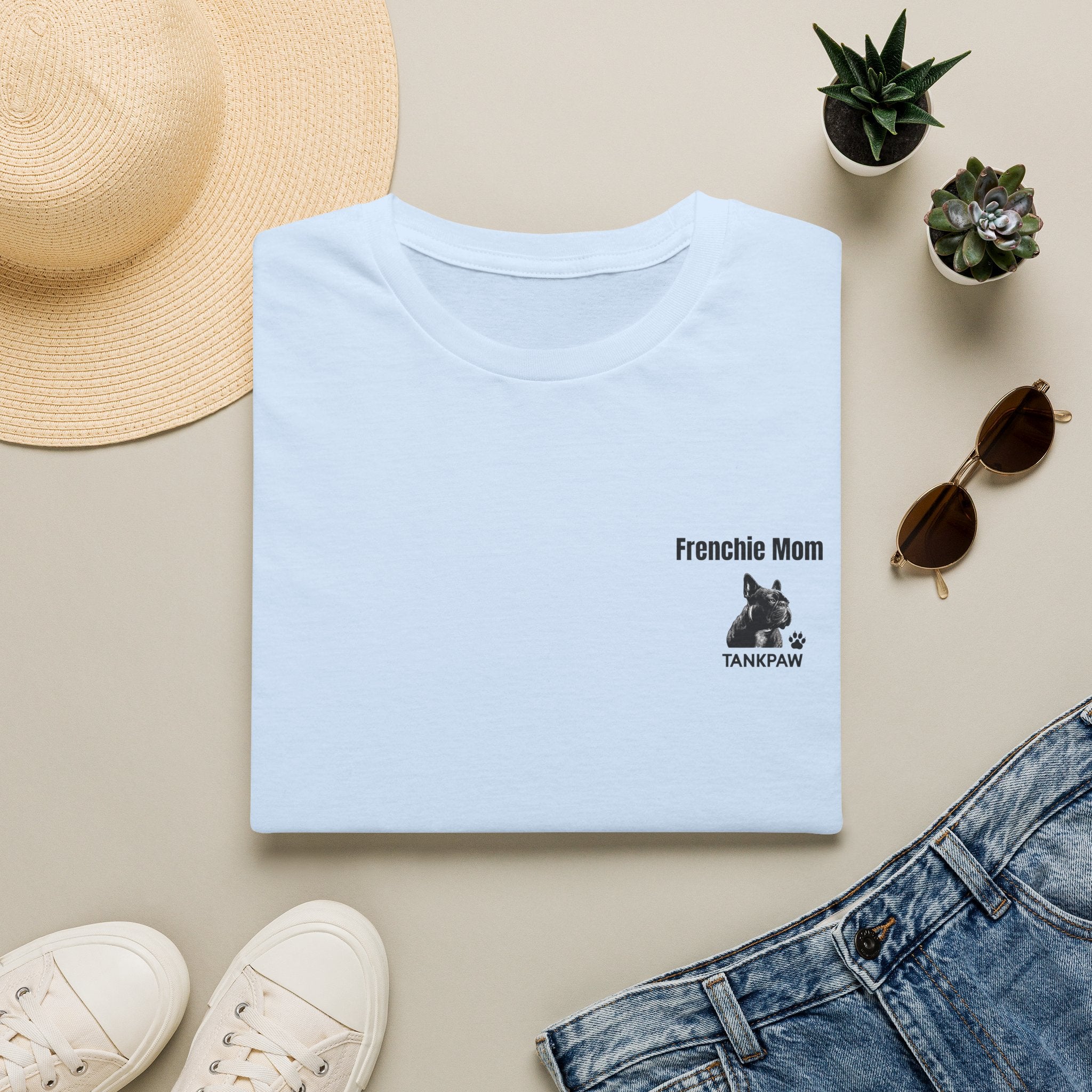 French Bulldog Mom T-Shirt | Proud Dog Mom Gift | Cute Frenchie Lover Apparel | TankPaw