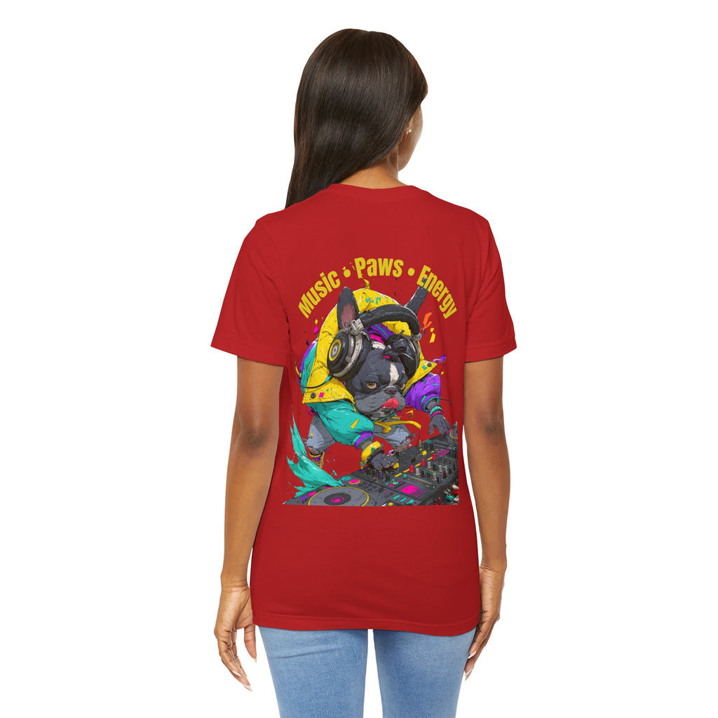 DJ French Bulldog T-Shirt — "Music • Paws • Energy" Graphic Tee