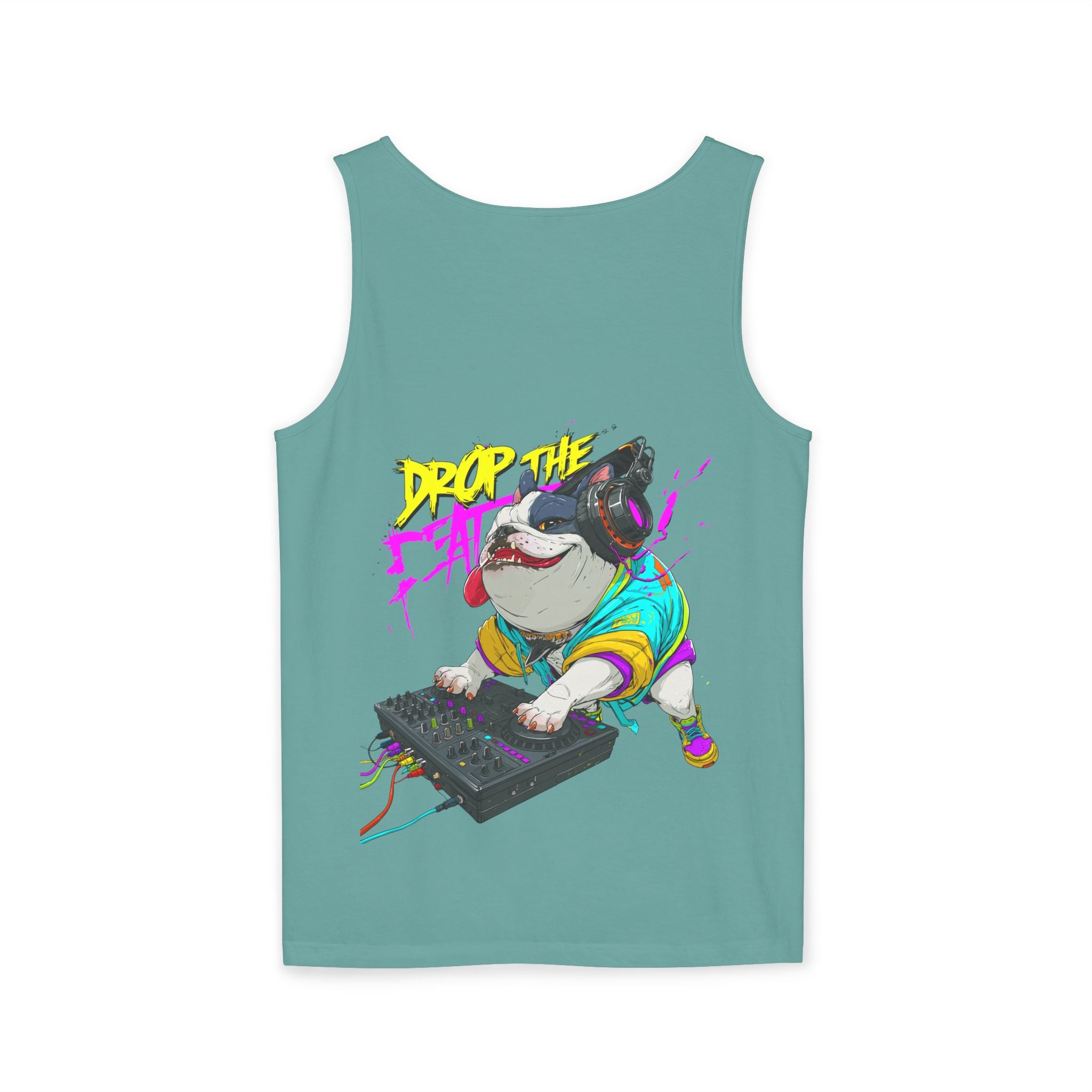 DJ French Bulldog Tank Top – EDM Festival Sleeveless Shirt for Frenchie Lovers