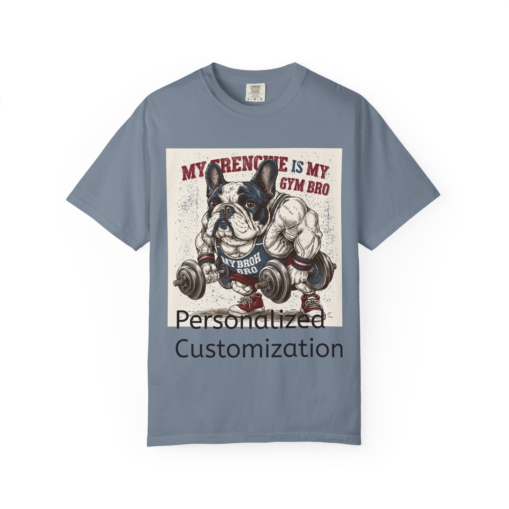 Personalized French Bulldog T-Shirt | Custom Frenchie Name Graphic Tee for Dog Lovers