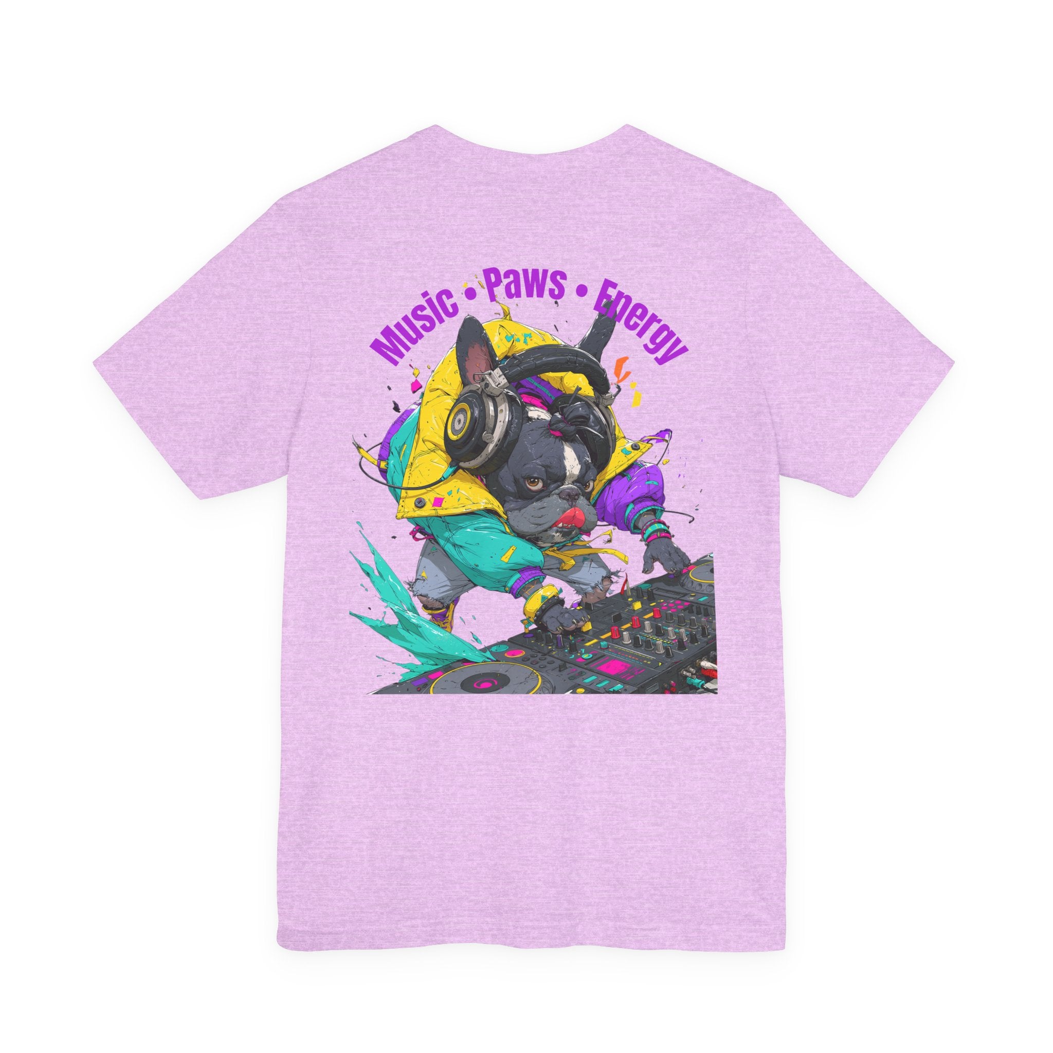DJ French Bulldog T-Shirt — "Music • Paws • Energy" Graphic Tee