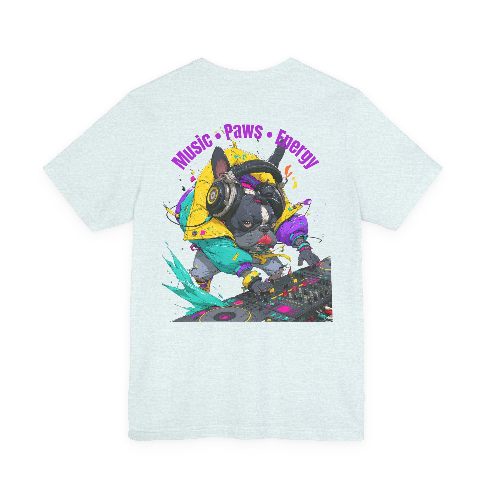 DJ French Bulldog T-Shirt — "Music • Paws • Energy" Graphic Tee