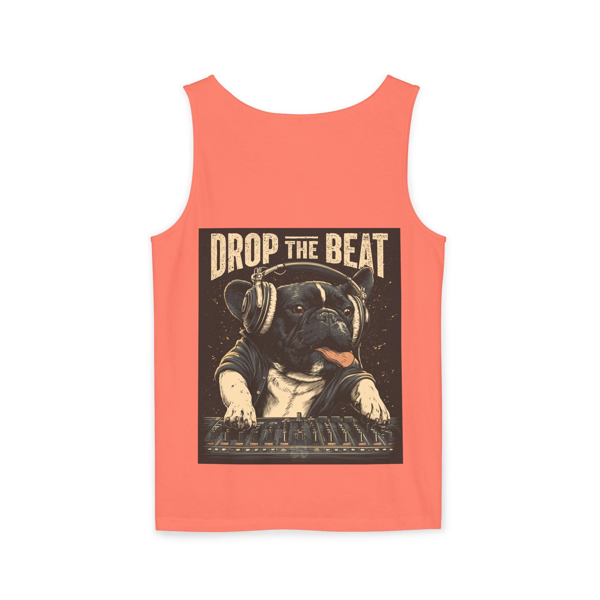 Music Festival Tank Top – "Drop the Beat" Frenchie DJ Graphic Tank