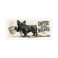 Sticker — "Coffee Before Walkies" French Bulldog Kiss-Cut Sticker
