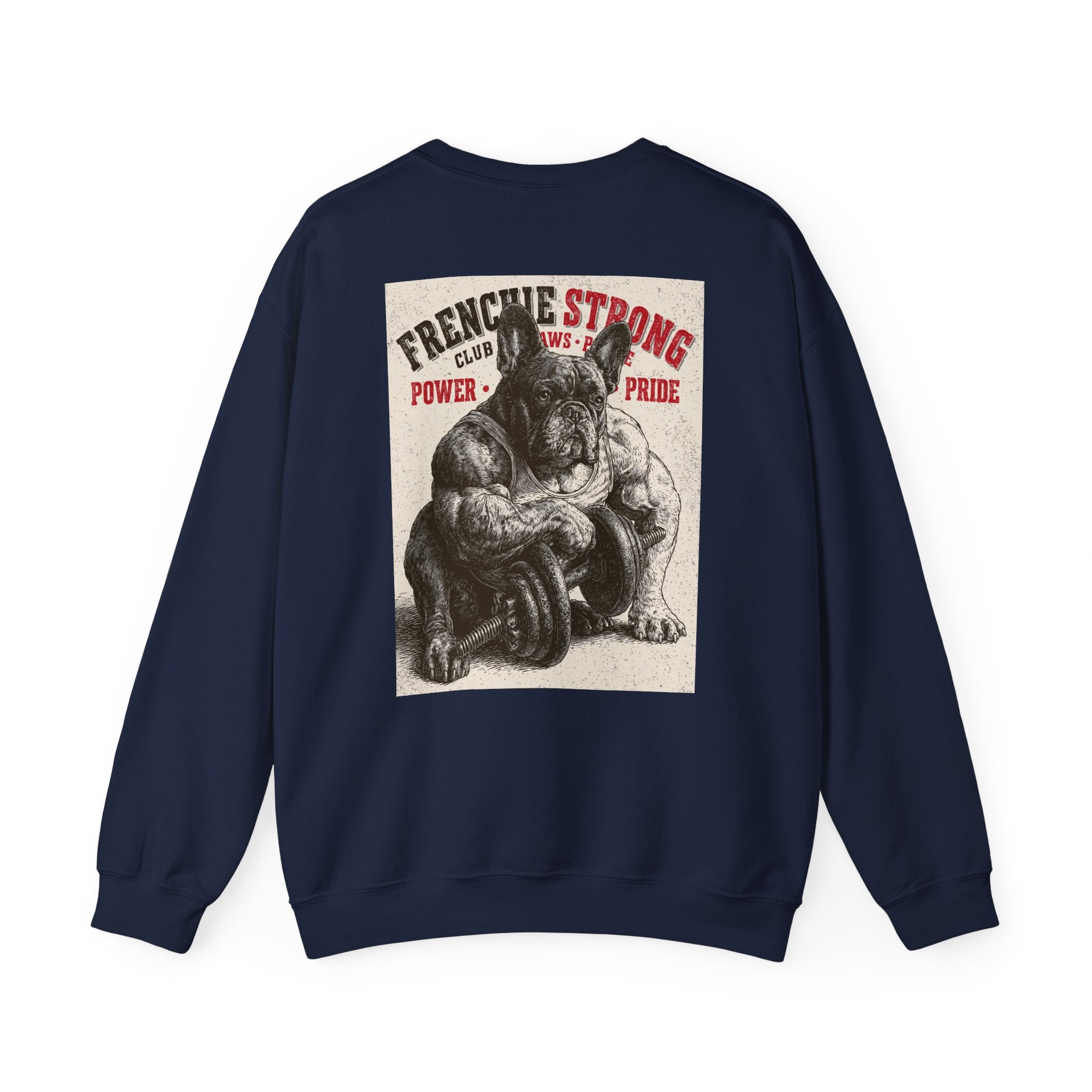 TankPaw® Frenchie Strong Club Premium Sweatshirt – Vintage French Bulldog Crewneck