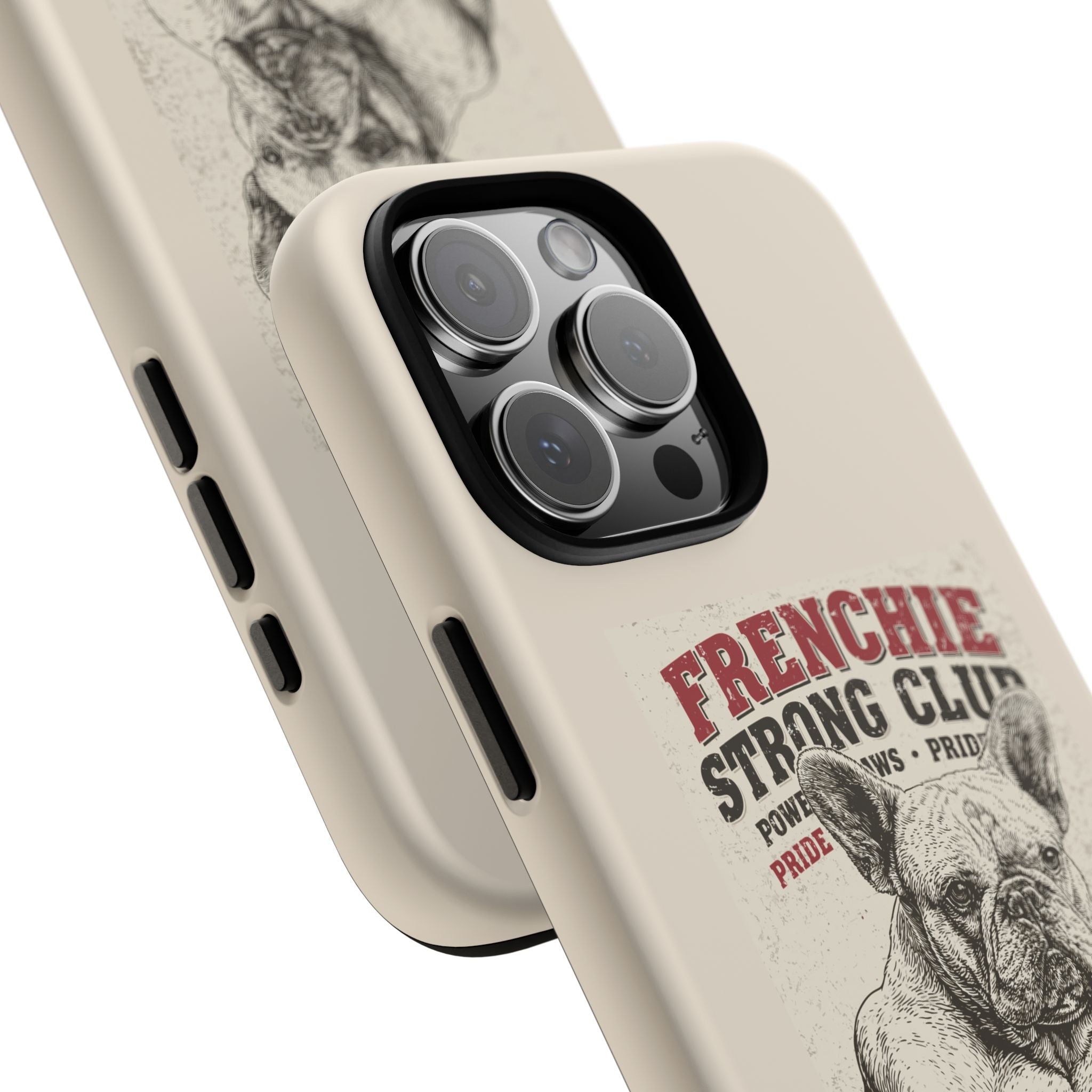 TankPaw® Frenchie Strong Club Premium Phone Case – Vintage French Bulldog Protective