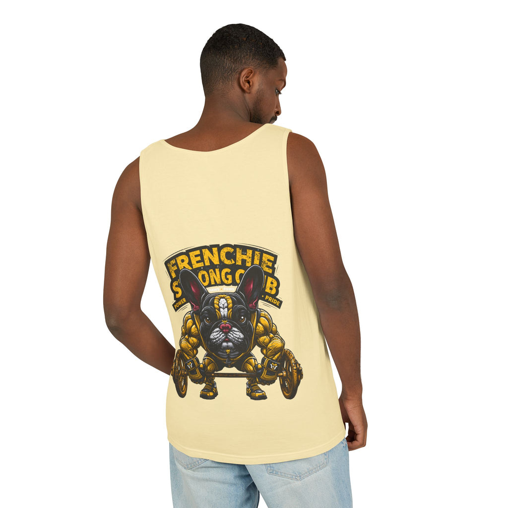 Power Paws Tank Top — "Frenchie Strong" Graphic Dog Fitness Tank