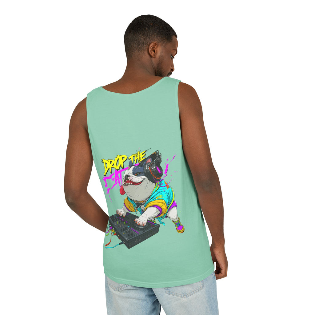 DJ French Bulldog Tank Top – EDM Festival Sleeveless Shirt for Frenchie Lovers