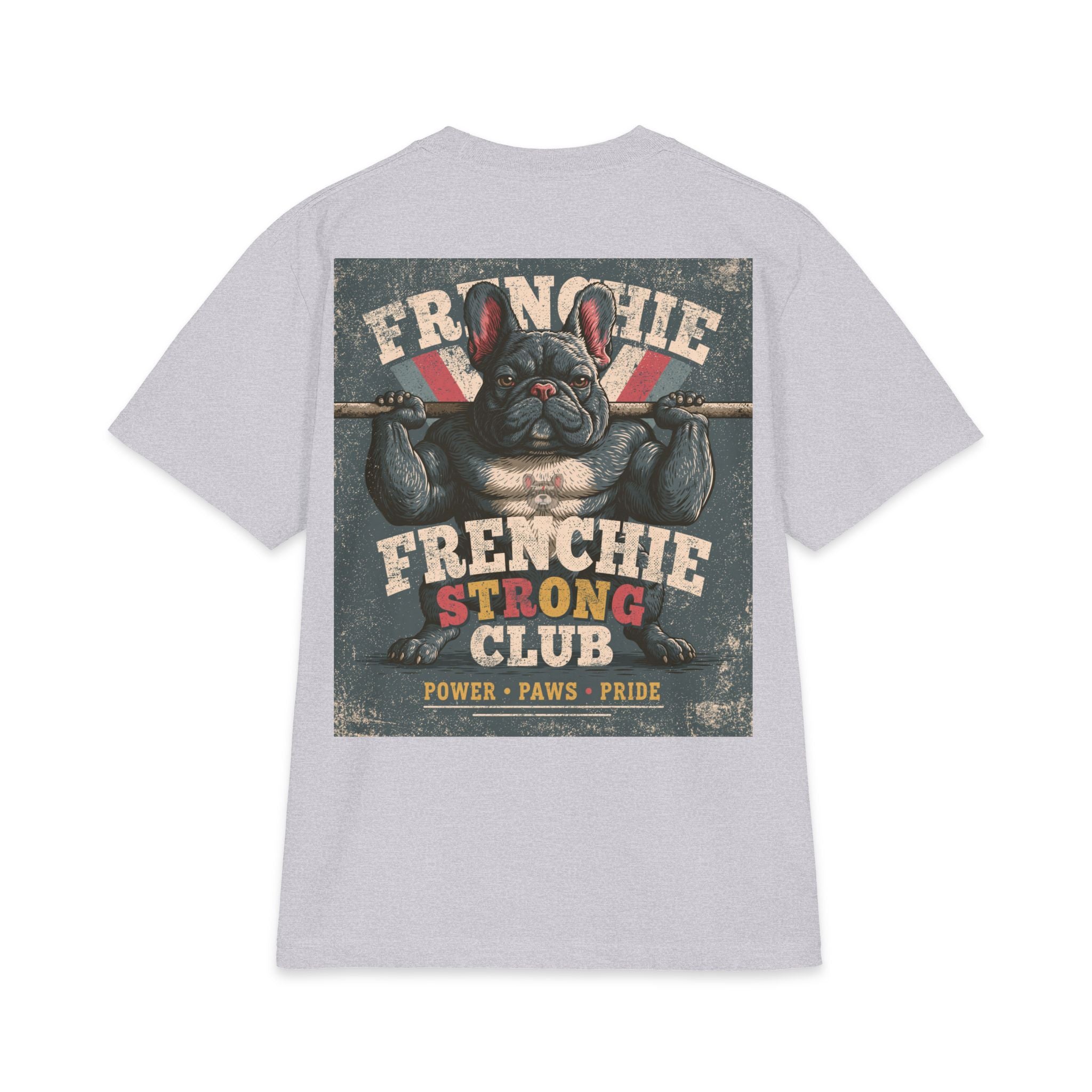 Frenchie Gains T-Shirt – Funny Muscle Dog Workout Shirt