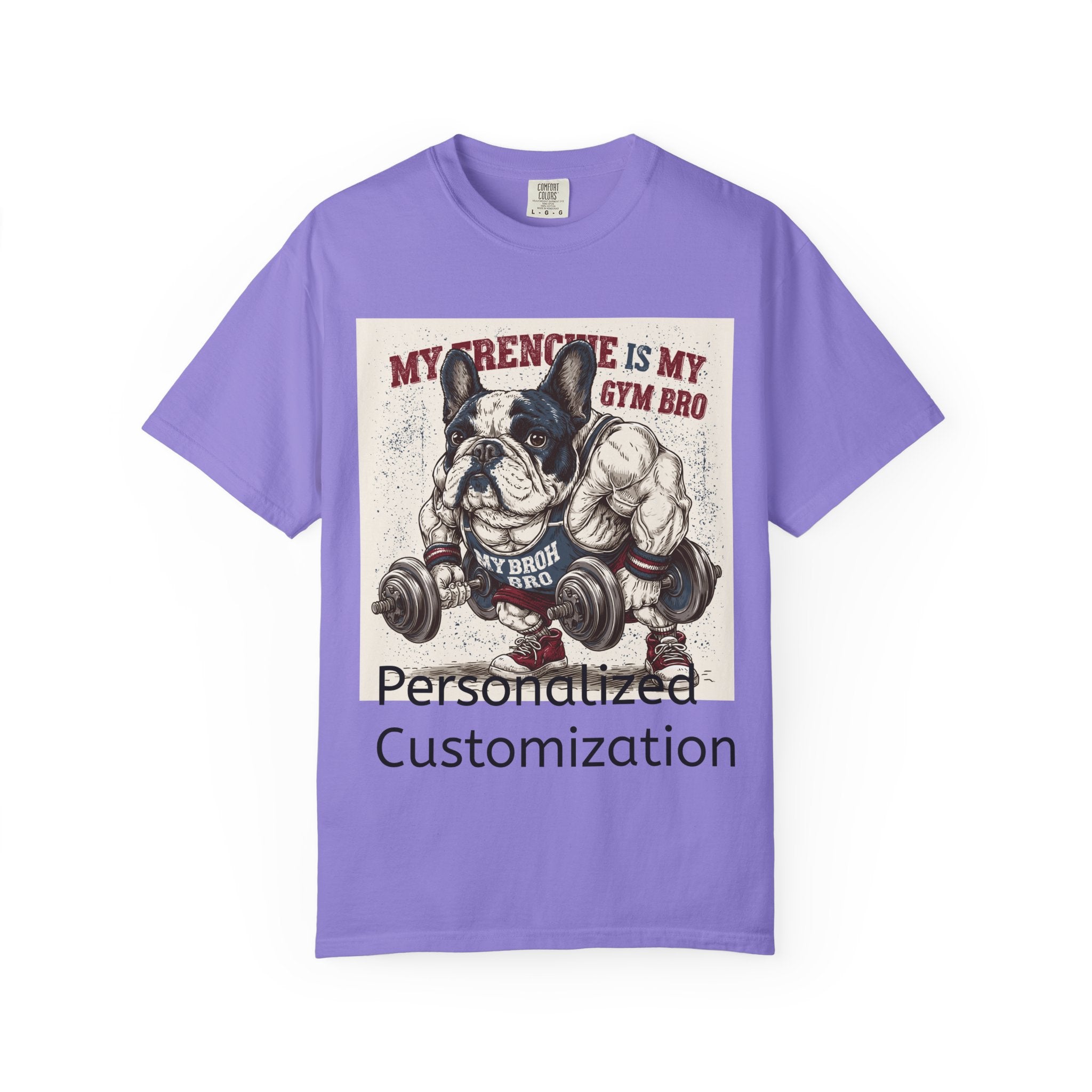 Personalized French Bulldog T-Shirt | Custom Frenchie Name Graphic Tee for Dog Lovers