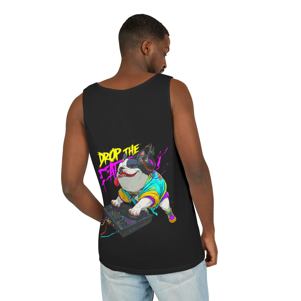 DJ French Bulldog Tank Top – EDM Festival Sleeveless Shirt for Frenchie Lovers