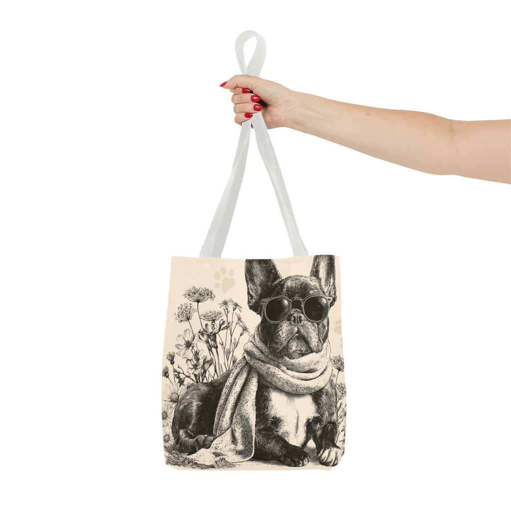 French Bulldog Canvas Tote Bag – Cute Frenchie Shoulder Bag for Dog Lovers