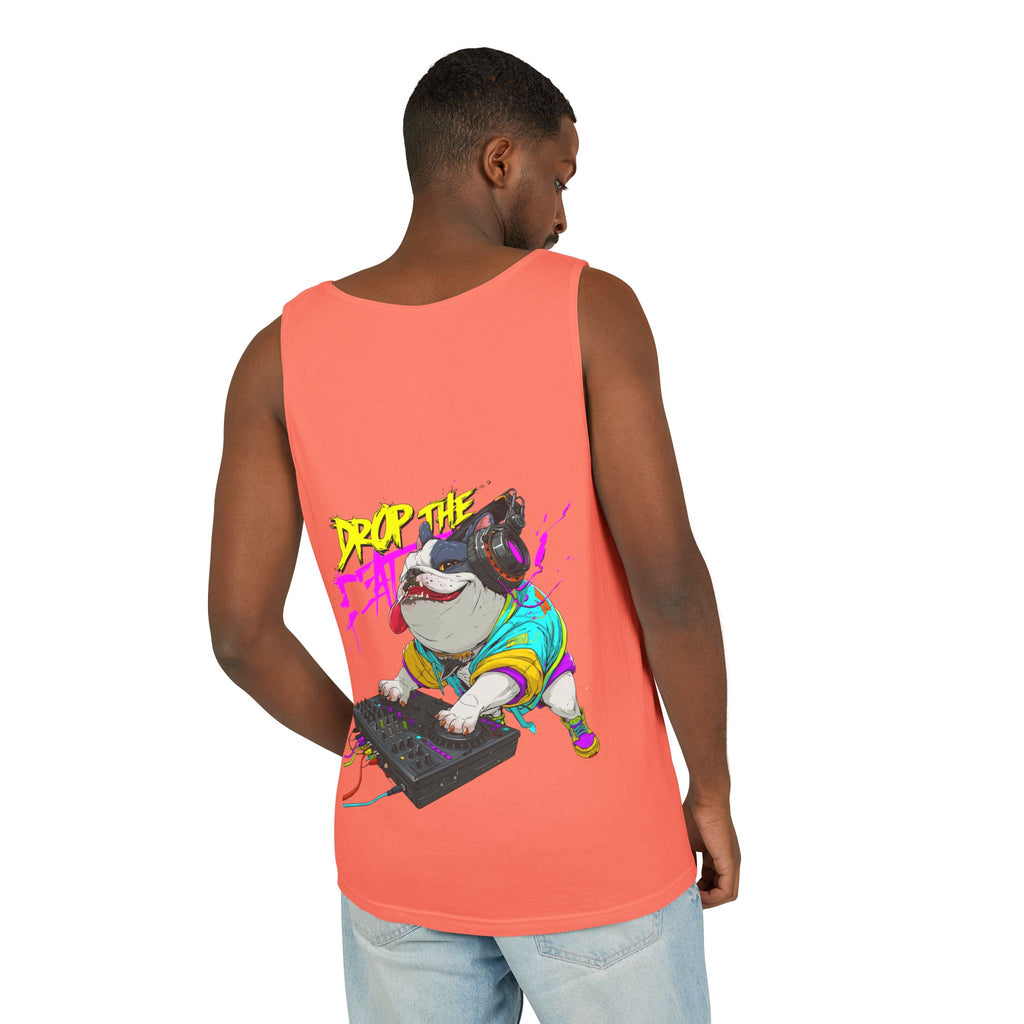 DJ French Bulldog Tank Top – EDM Festival Sleeveless Shirt for Frenchie Lovers