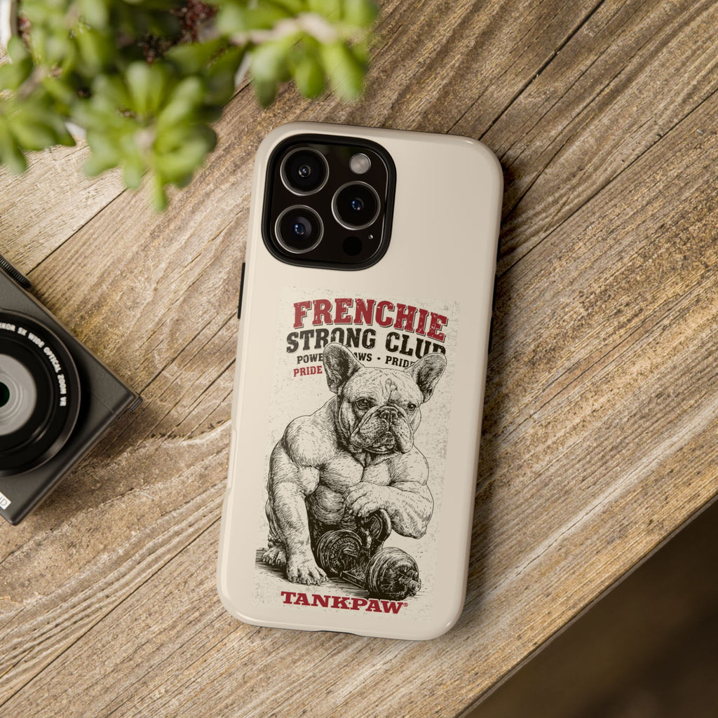TankPaw® Frenchie Strong Club Premium Phone Case – Vintage French Bulldog Protective