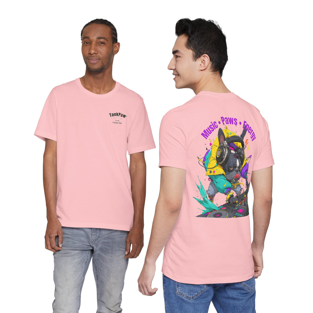 DJ French Bulldog T-Shirt — "Music • Paws • Energy" Graphic Tee