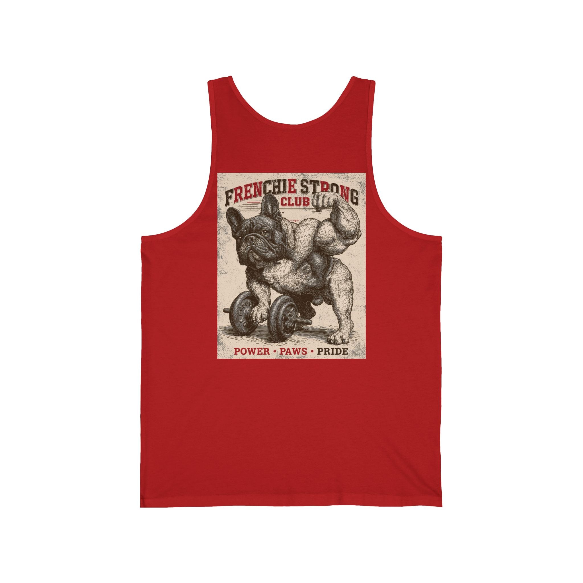 TankPaw® Frenchie Strong Club Premium Tank Top – Vintage French Bulldog Gym Tank