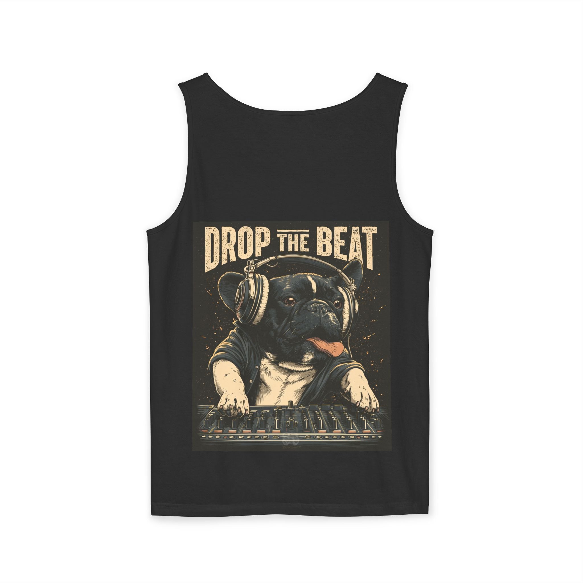 Music Festival Tank Top – "Drop the Beat" Frenchie DJ Graphic Tank