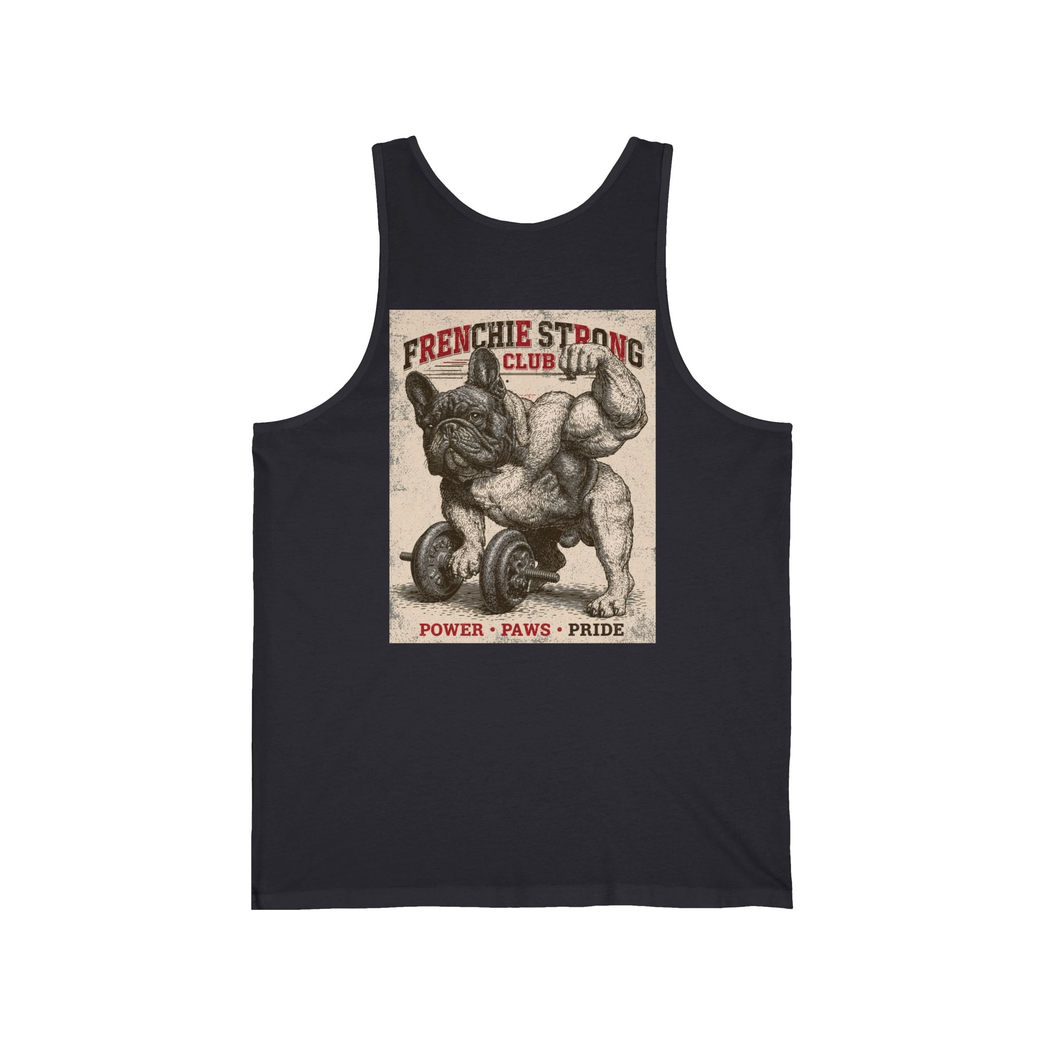 TankPaw® Frenchie Strong Club Premium Tank Top – Vintage French Bulldog Gym Tank