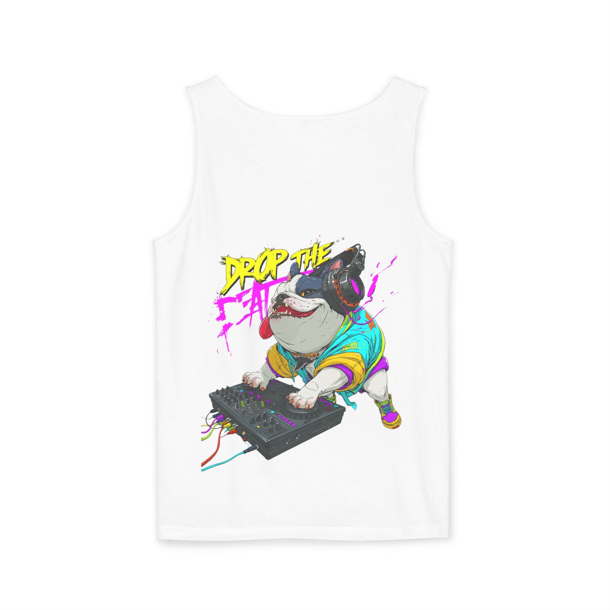 DJ French Bulldog Tank Top – EDM Festival Sleeveless Shirt for Frenchie Lovers