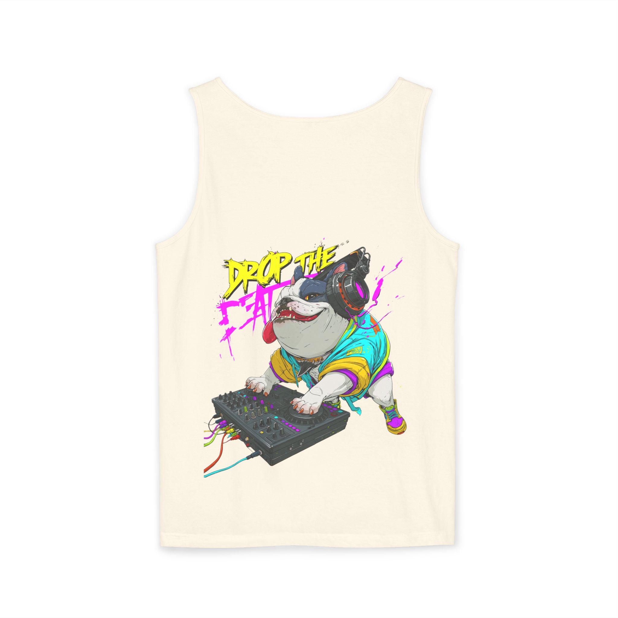 DJ French Bulldog Tank Top – EDM Festival Sleeveless Shirt for Frenchie Lovers