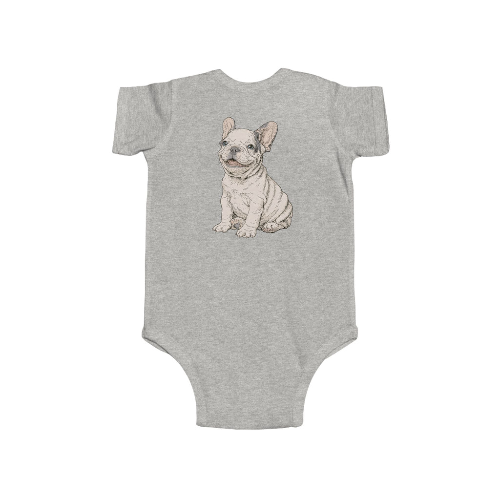 Infant Bodysuit – "Happy and Daring" Cute French Bulldog Baby Onesie