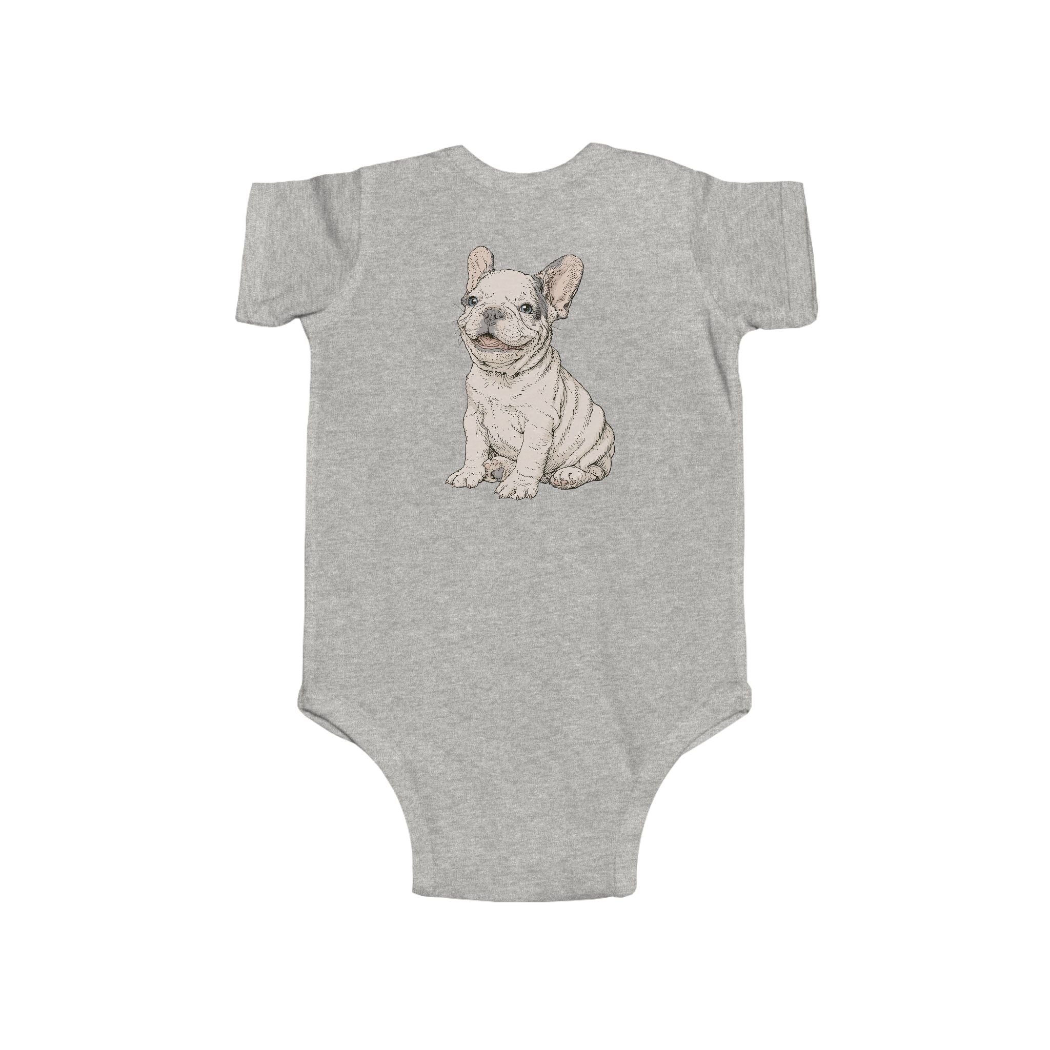 Infant Bodysuit – "Happy and Daring" Cute French Bulldog Baby Onesie