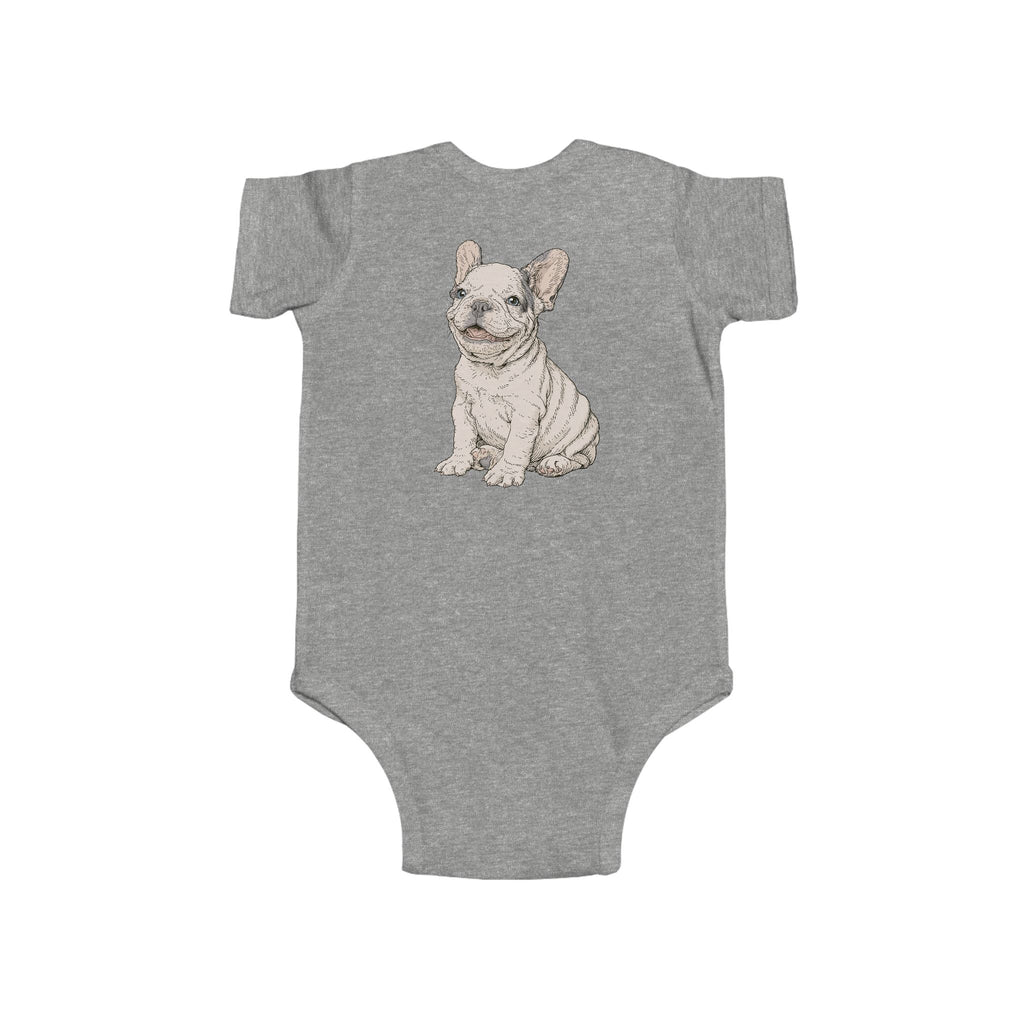 Infant Bodysuit – "Happy and Daring" Cute French Bulldog Baby Onesie