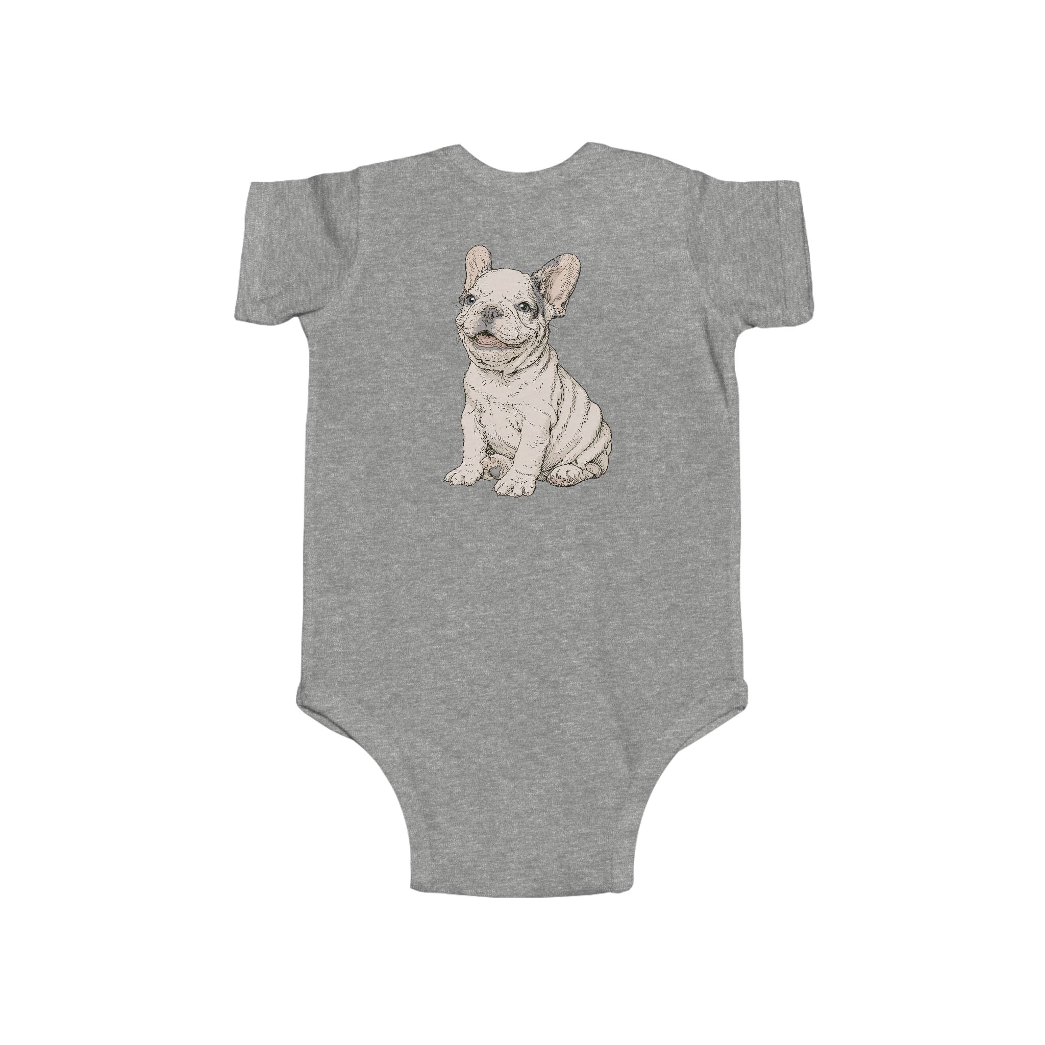Infant Bodysuit – "Happy and Daring" Cute French Bulldog Baby Onesie