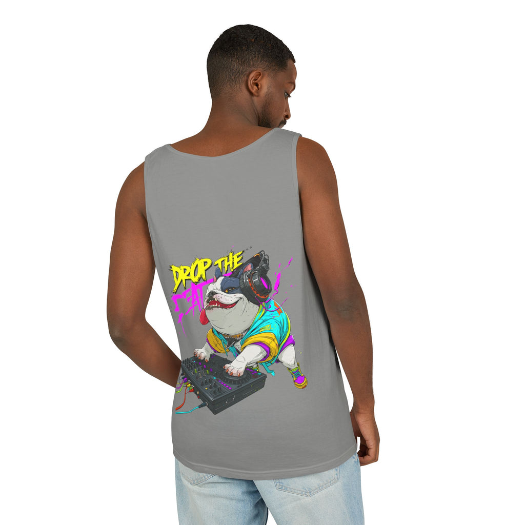 DJ French Bulldog Tank Top – EDM Festival Sleeveless Shirt for Frenchie Lovers