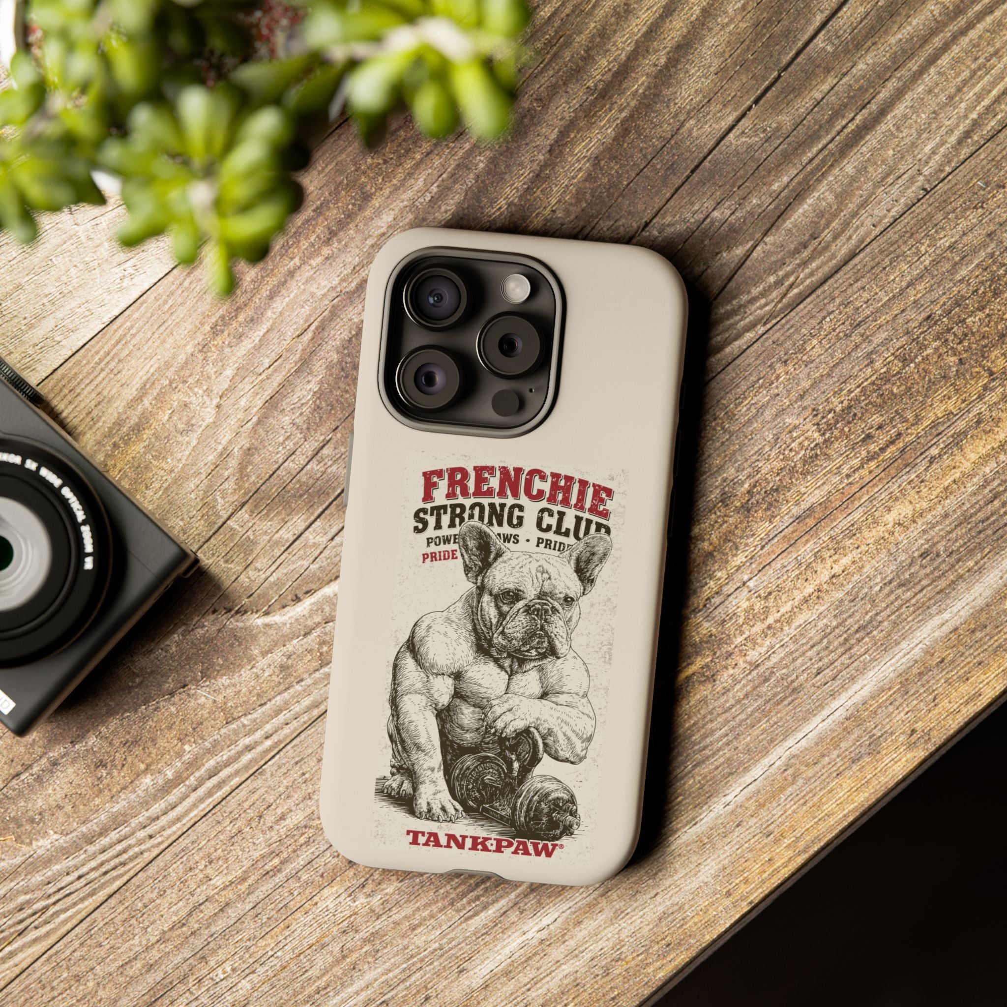TankPaw® Frenchie Strong Club Premium Phone Case – Vintage French Bulldog Protective