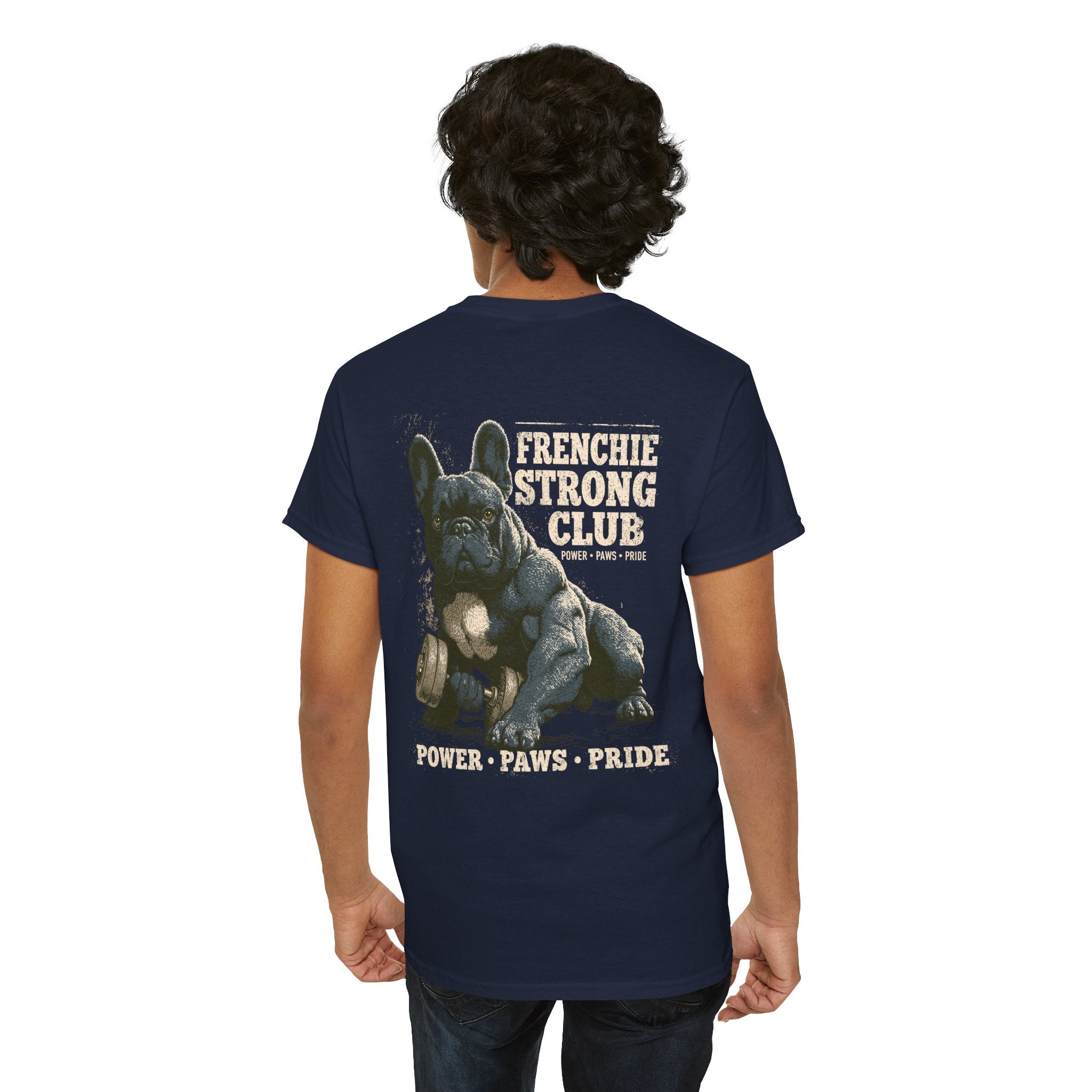 Frenchie Strong Club Vintage Gym T-Shirt | TankPaw™