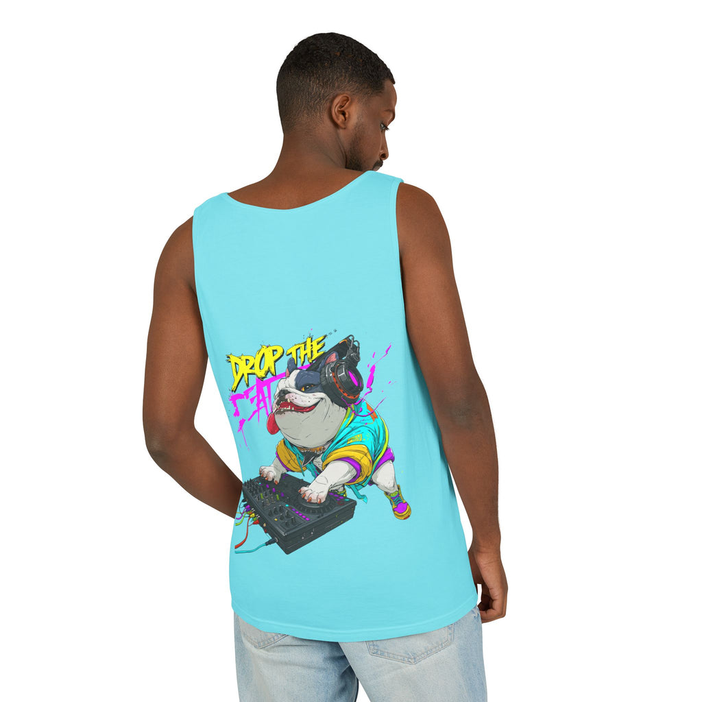 DJ French Bulldog Tank Top – EDM Festival Sleeveless Shirt for Frenchie Lovers