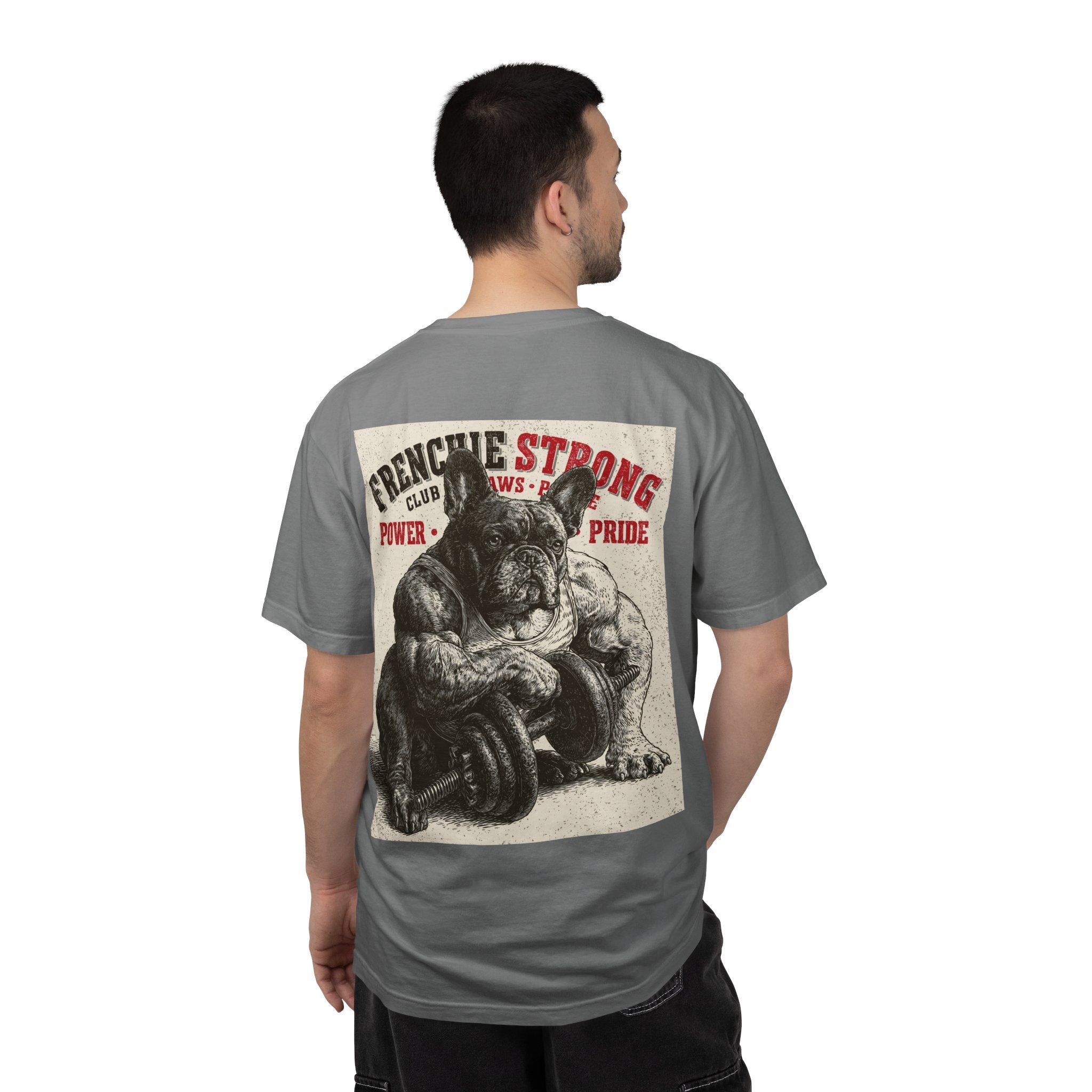 TankPaw® Frenchie Strong Club Premium T-Shirt – Vintage French Bulldog Graphic Tee