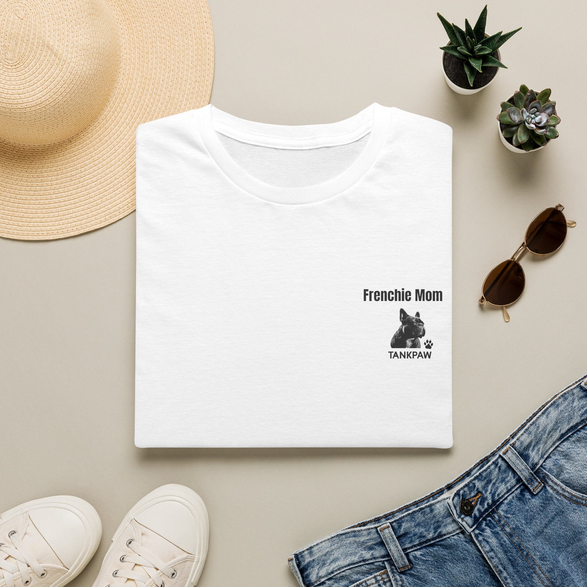 French Bulldog Mom T-Shirt | Proud Dog Mom Gift | Cute Frenchie Lover Apparel | TankPaw