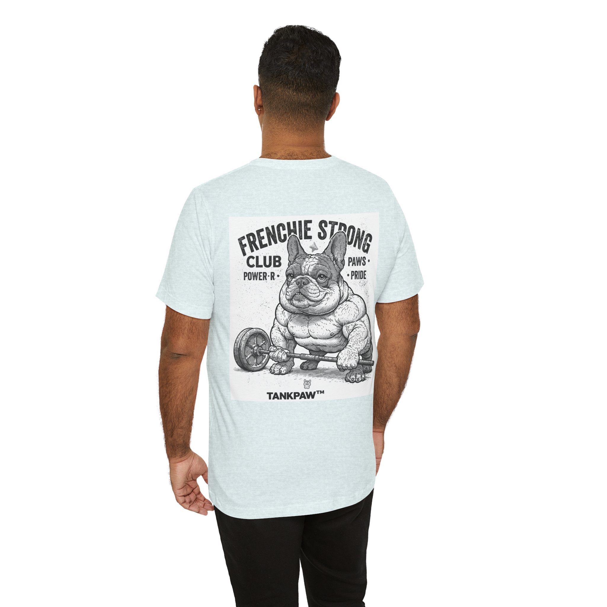 Strong Frenchie Club T-Shirt – Muscular French Bulldog Shirt for Pet Lovers