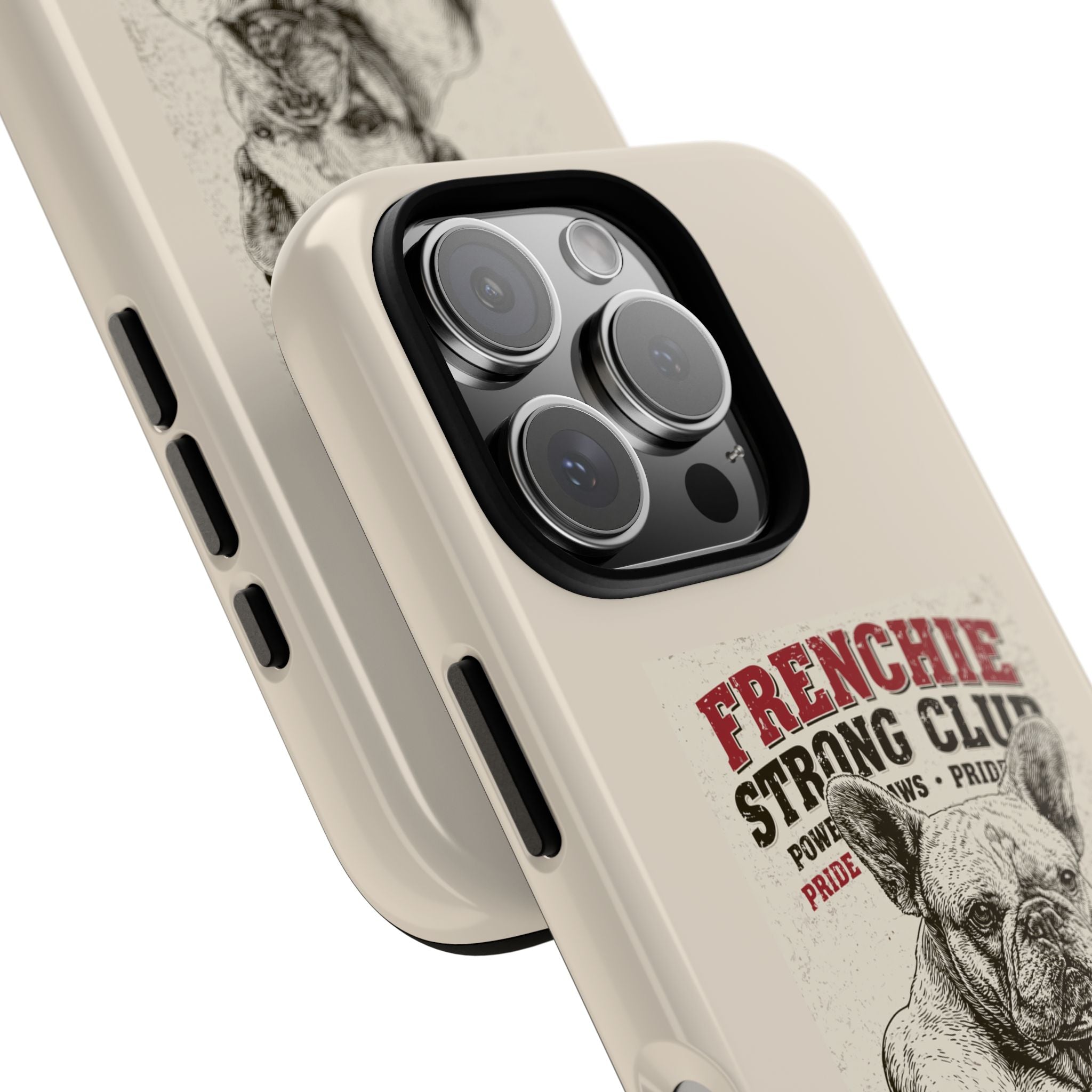 TankPaw® Frenchie Strong Club Premium Phone Case – Vintage French Bulldog Protective