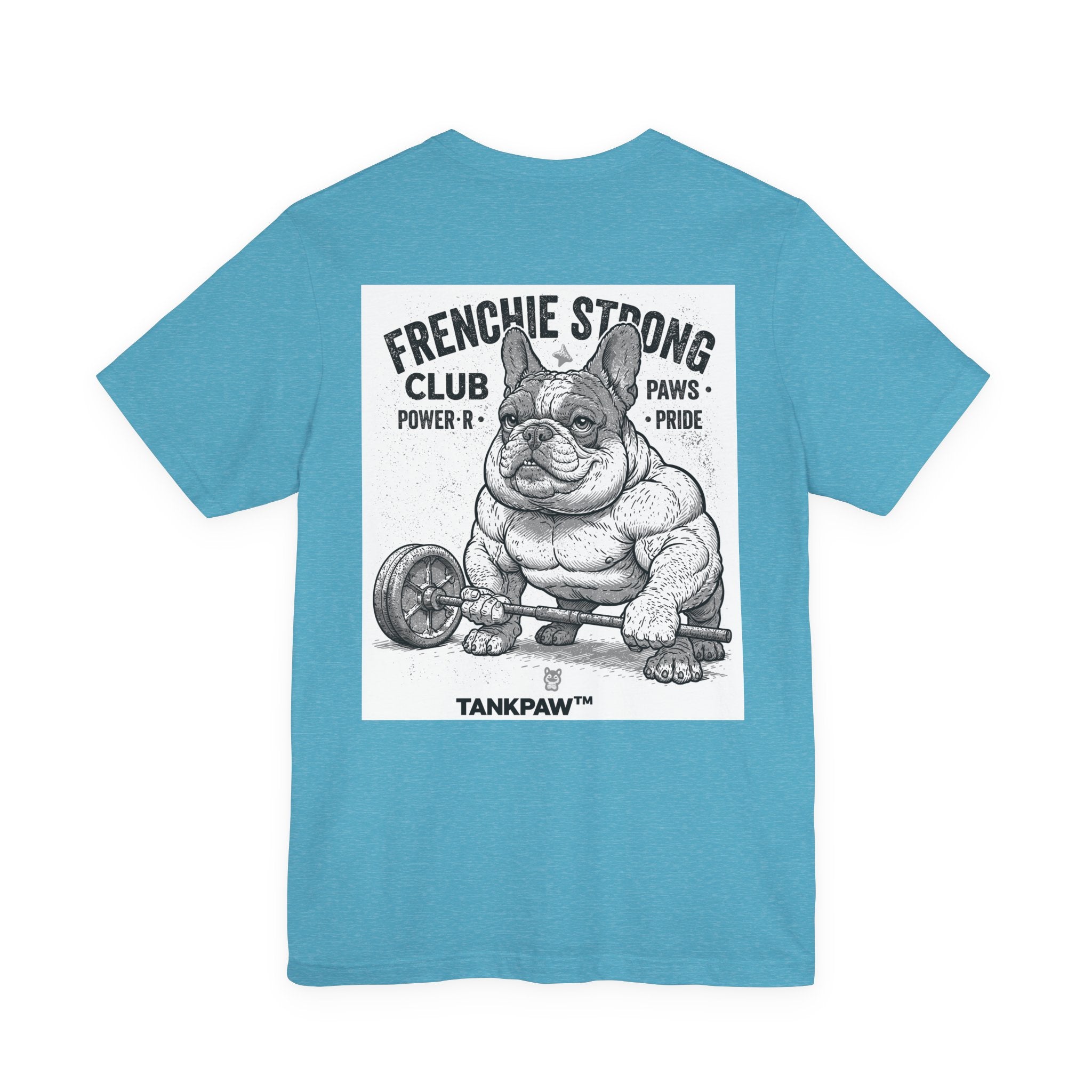 Strong Frenchie Club T-Shirt – Muscular French Bulldog Shirt for Pet Lovers