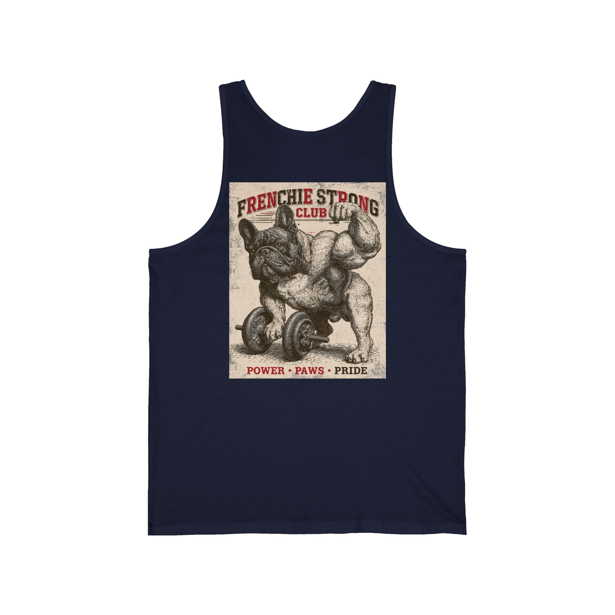 TankPaw® Frenchie Strong Club Premium Tank Top – Vintage French Bulldog Gym Tank