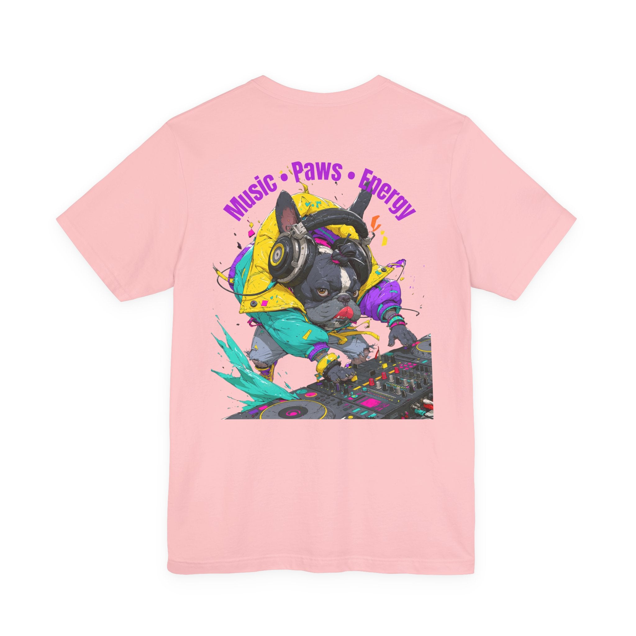 DJ French Bulldog T-Shirt — "Music • Paws • Energy" Graphic Tee