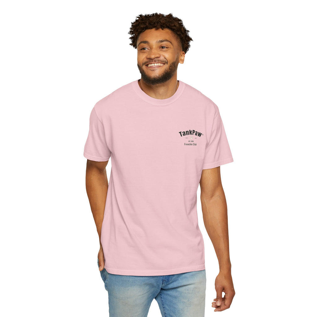 Frenchie Strong Club T-Shirt — Graphic French Bulldog Weightlifting Tee