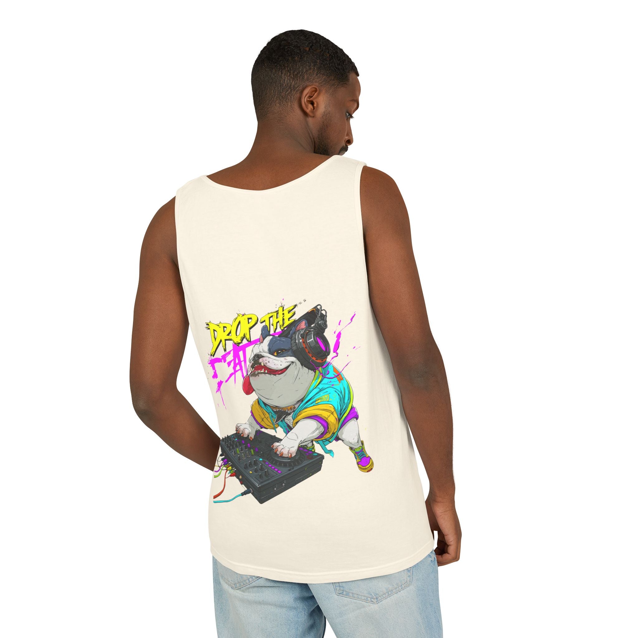 DJ French Bulldog Tank Top – EDM Festival Sleeveless Shirt for Frenchie Lovers