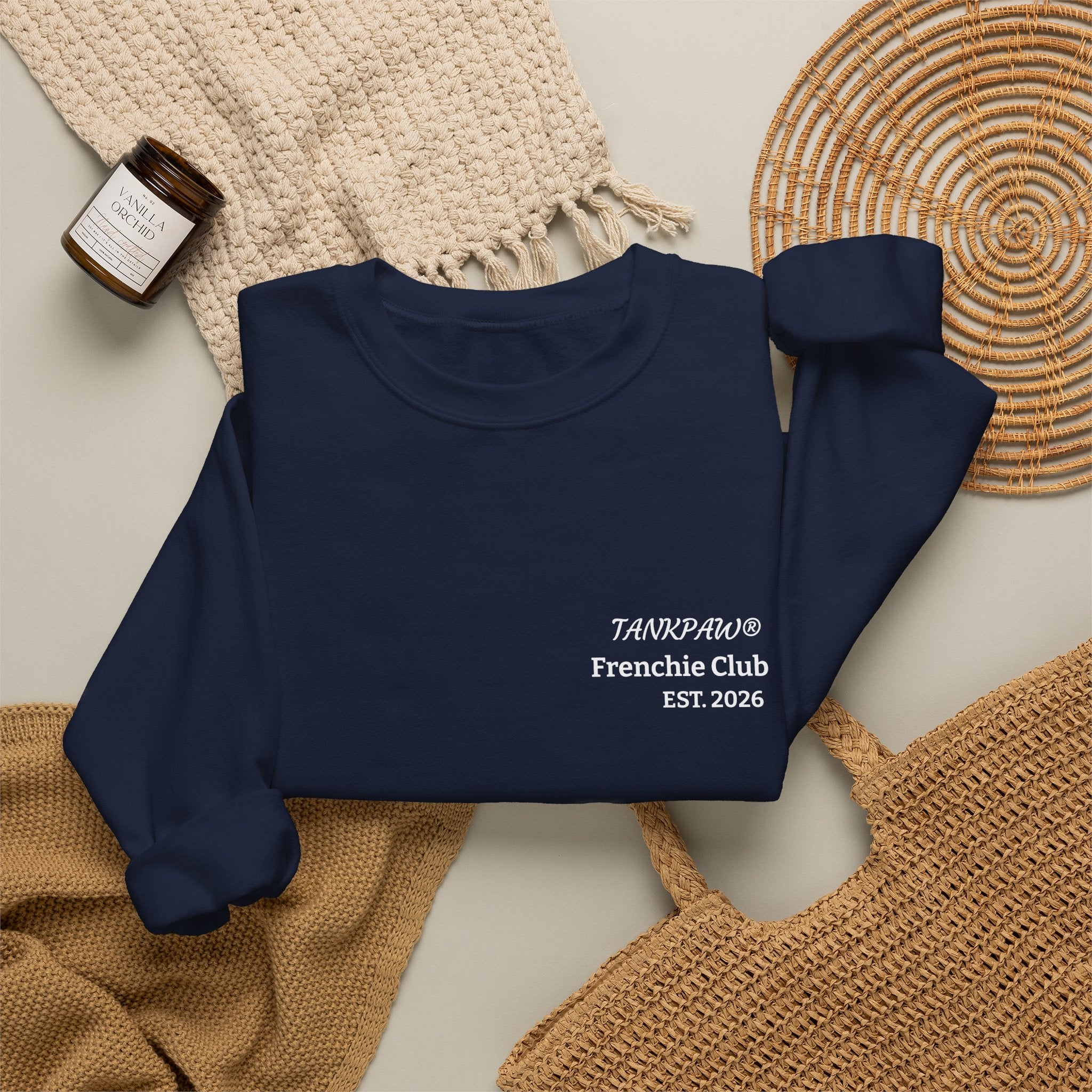 TankPaw® Frenchie Strong Club Premium Sweatshirt – Vintage French Bulldog Crewneck