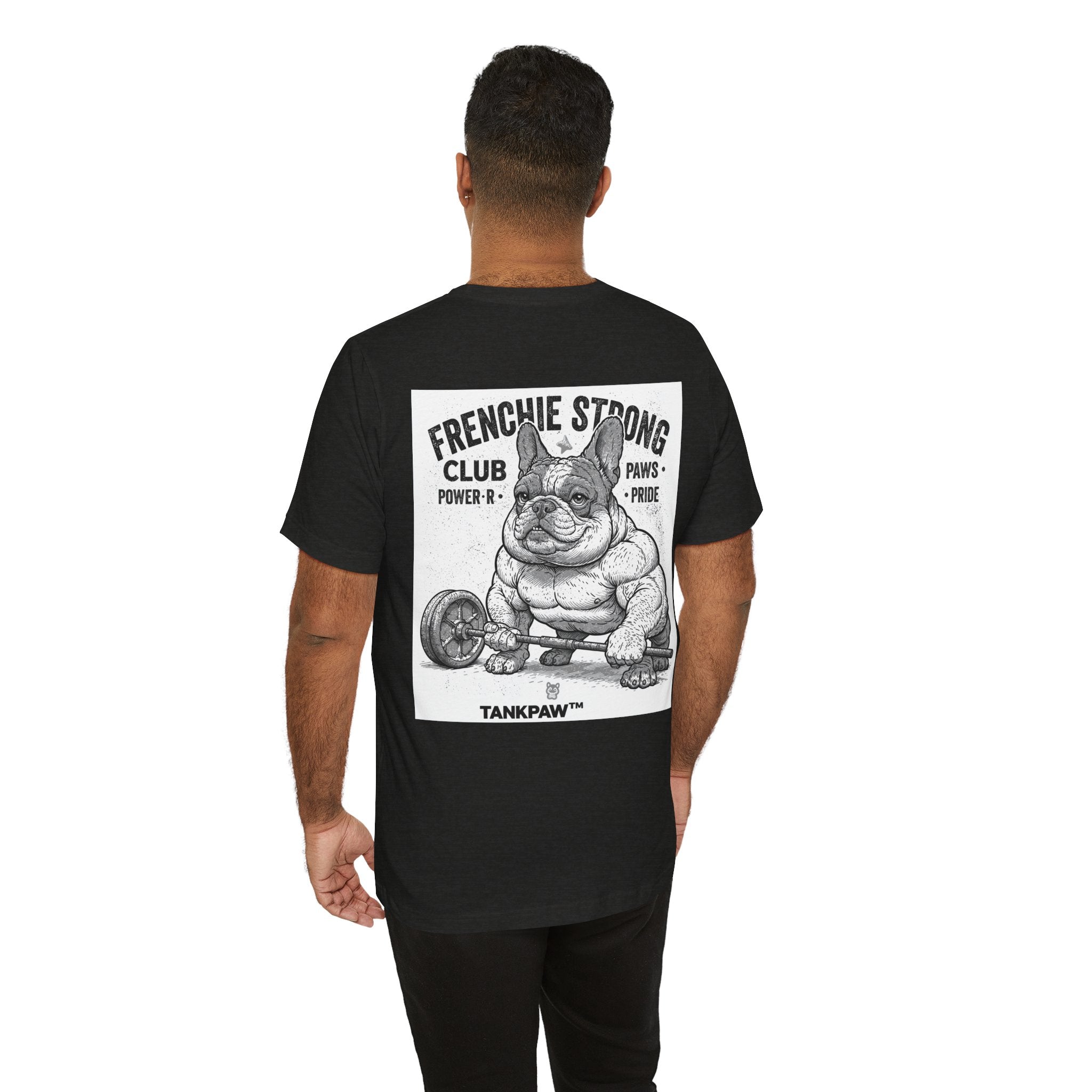 Strong Frenchie Club T-Shirt – Muscular French Bulldog Shirt for Pet Lovers