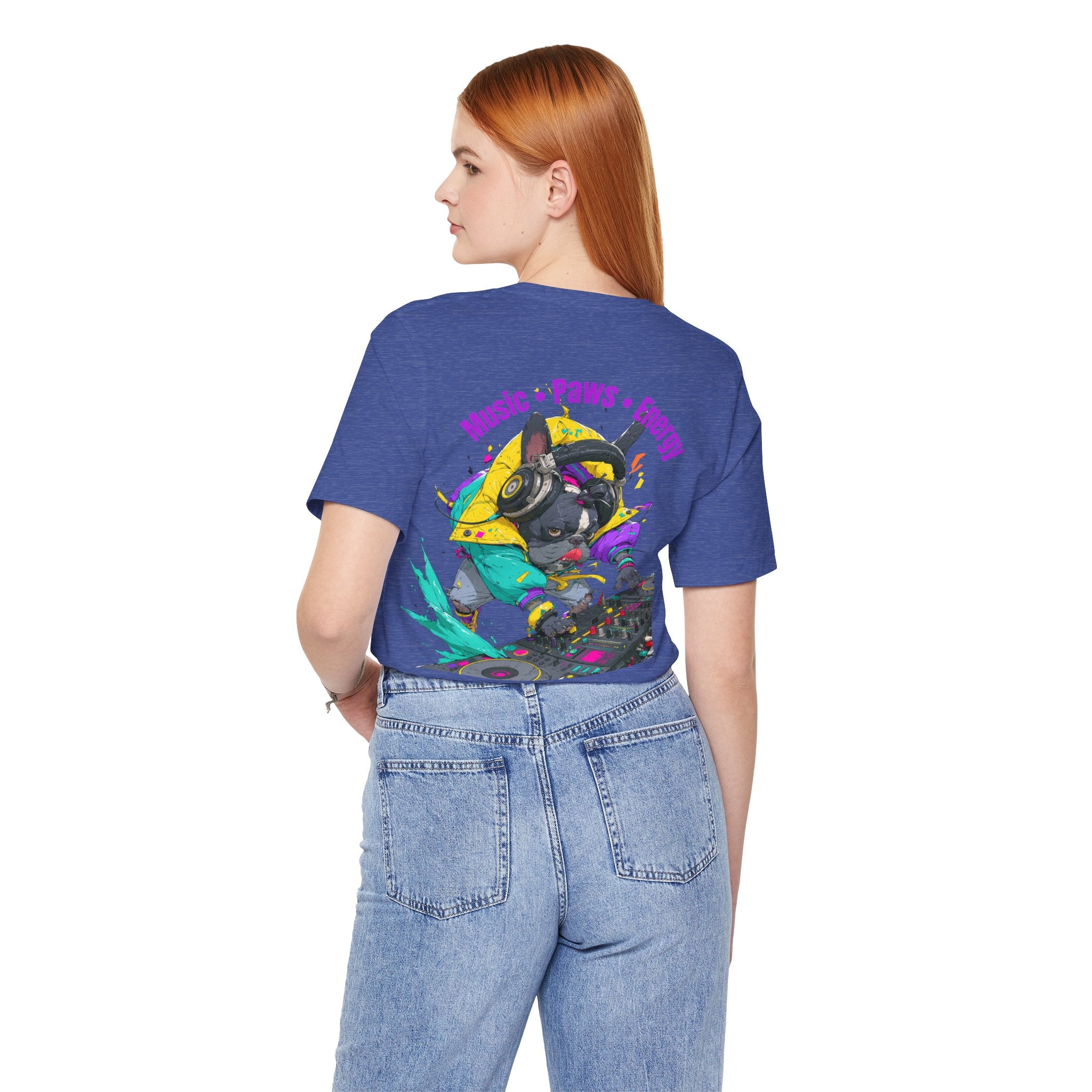 DJ French Bulldog T-Shirt — "Music • Paws • Energy" Graphic Tee