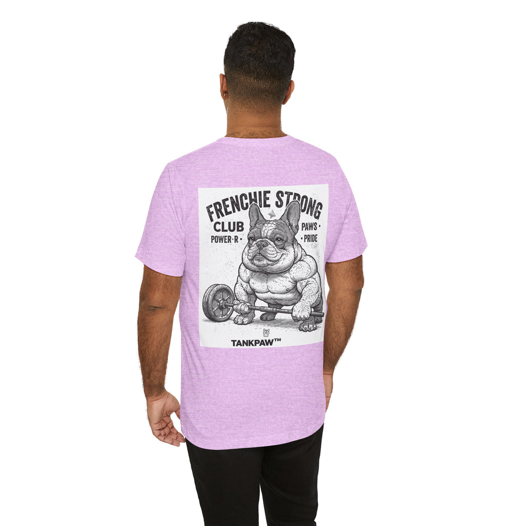 Strong Frenchie Club T-Shirt – Muscular French Bulldog Shirt for Pet Lovers