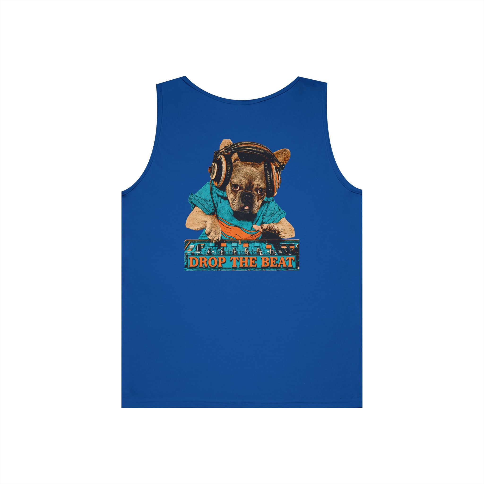 DJ Dog Tank Top - "Drop The Beat" Graphic Music Lover Tank