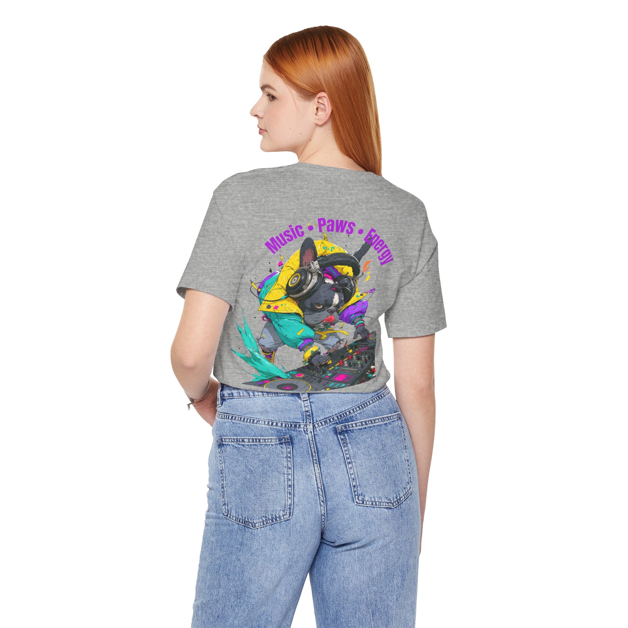 DJ French Bulldog T-Shirt — "Music • Paws • Energy" Graphic Tee
